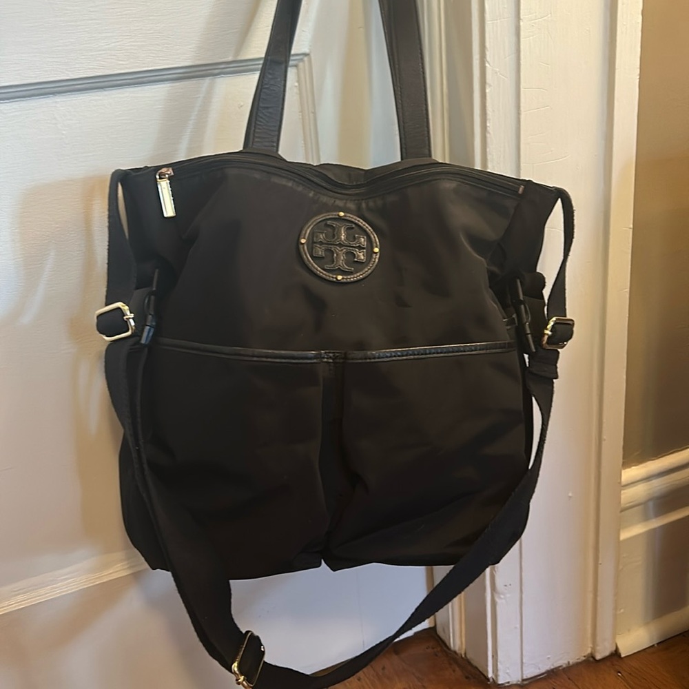 Tory Burch Black Nylon Diaper Bag